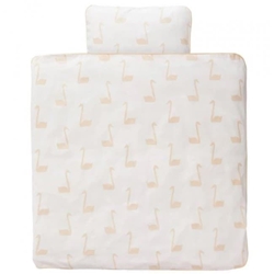Funda Nórdica + Funda Almohada Cuna Cisne Melocotón - Imagen 1