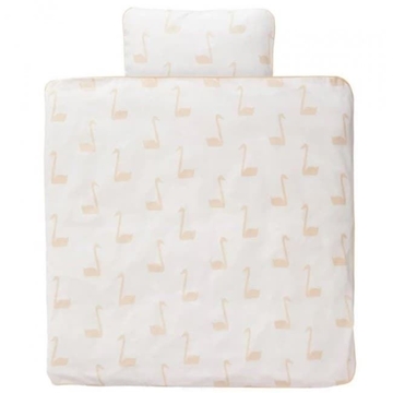 Funda Nórdica + Funda Almohada Cuna Cisne Melocotón - Imagen 1