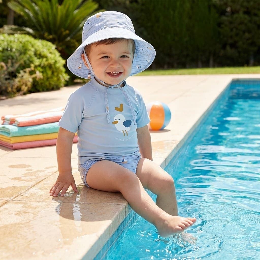 Gorro Protección Solar Reversible Navy Hugs - Imagen 3