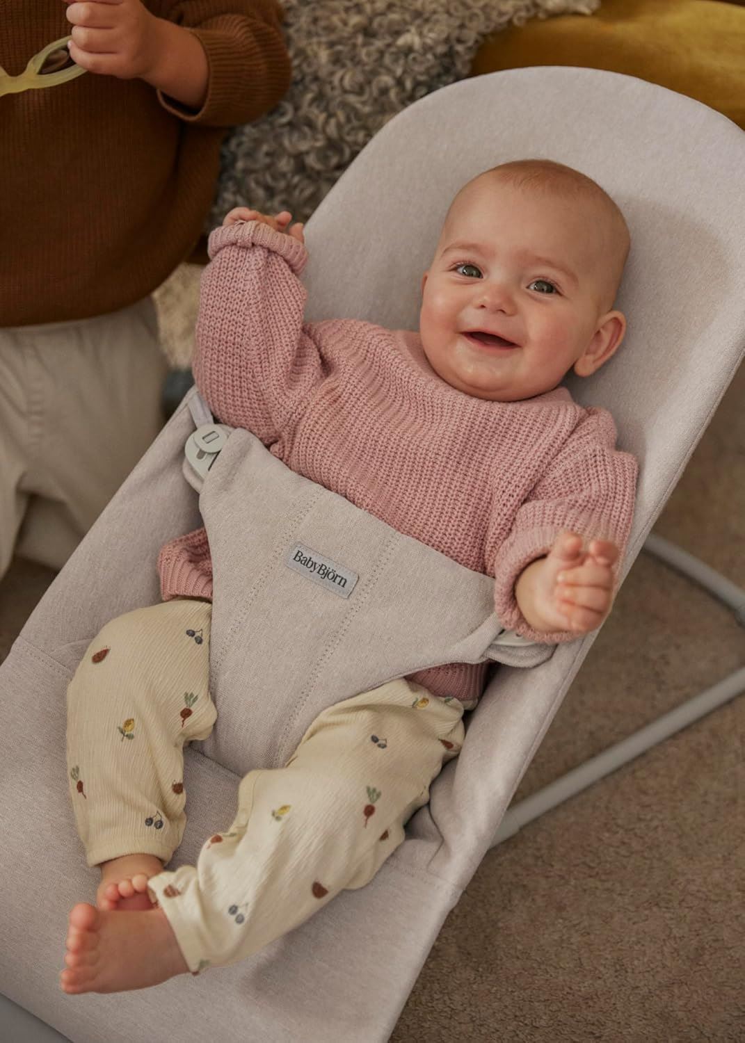 Hamaca BabyBjörn Bliss Tejido Jaspeado Beige Claro - Imagen 2
