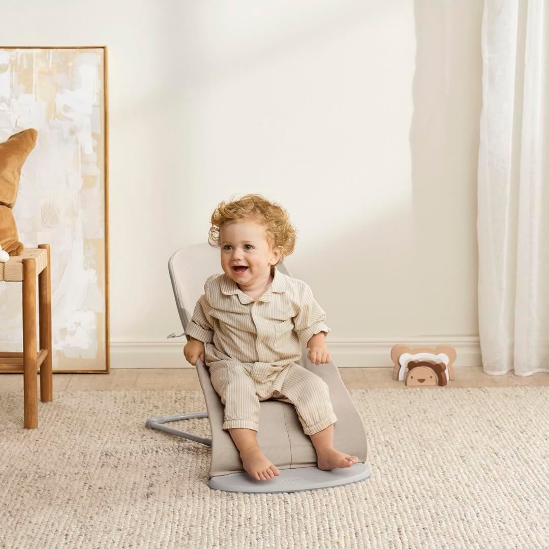 Hamaca BabyBjörn Bliss Tejido Jaspeado Beige Claro - Imagen 3