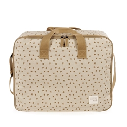 Maleta Maternal Corazones Poppy Canela - Imagen 1