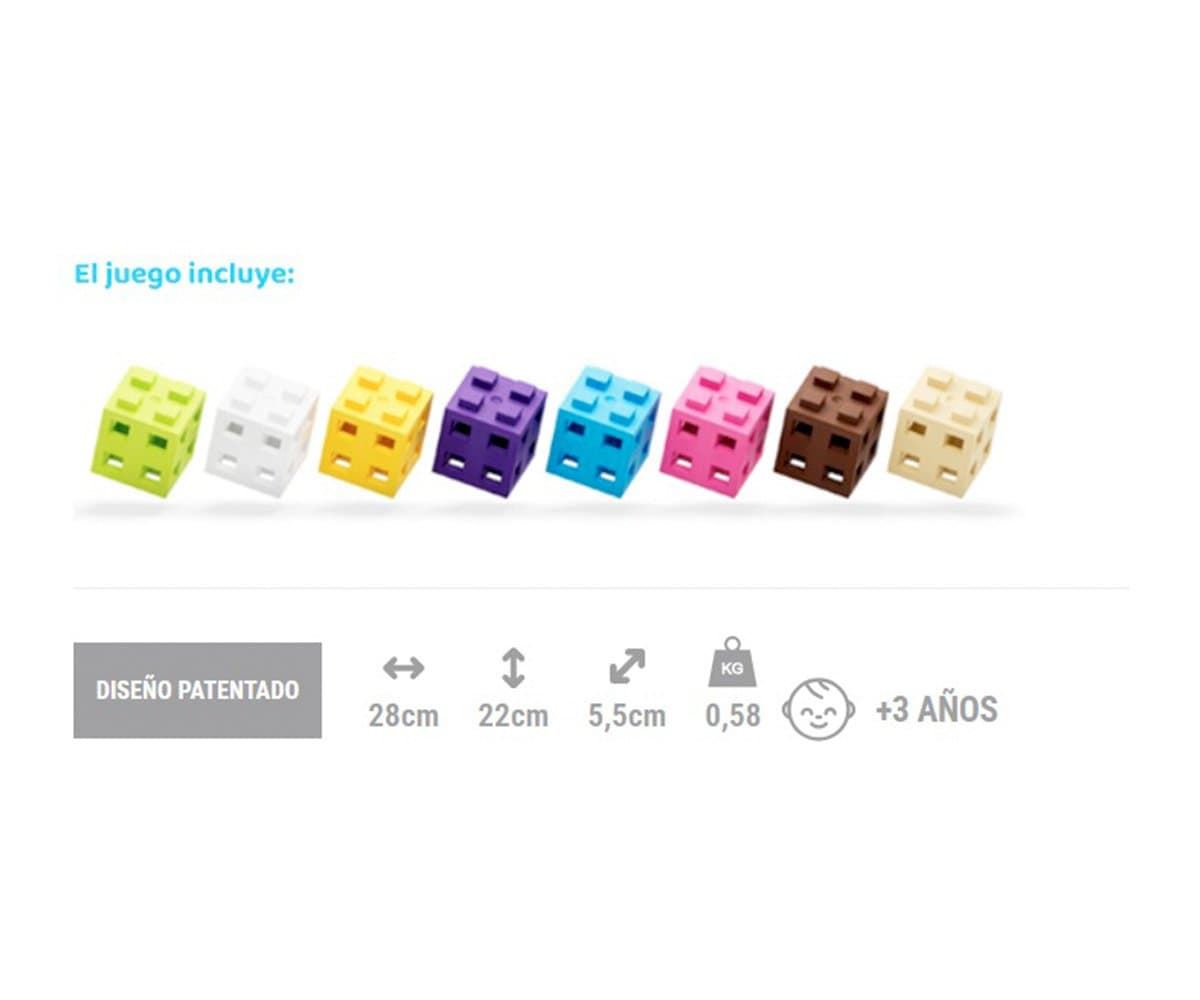 MELI CUBE CLASSIC PINK 100 ELEMENTOS - Imagen 4