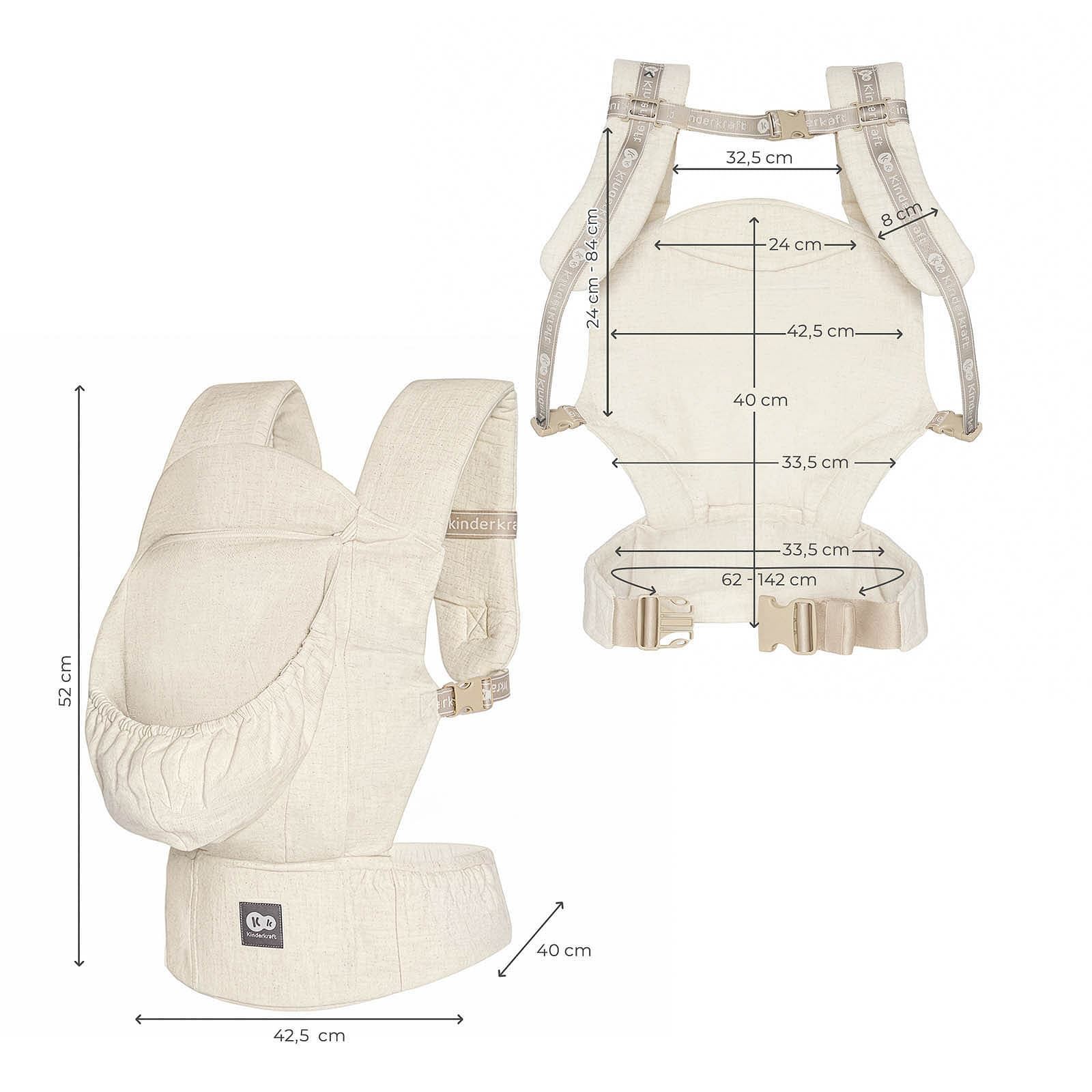 Mochila de Porteo Ergonómica Elara Beige - Imagen 5