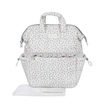 Mochila Little Bloom Flor Gris - Imagen 1