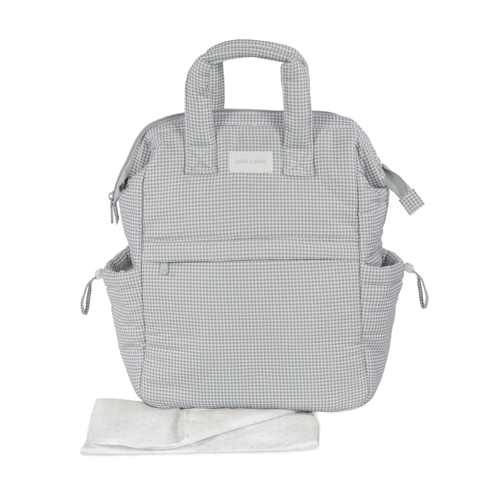 Mochila Little Bloom Vichy Gris - Imagen 1