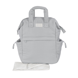 Mochila Little Bloom Vichy Gris - Imagen 1