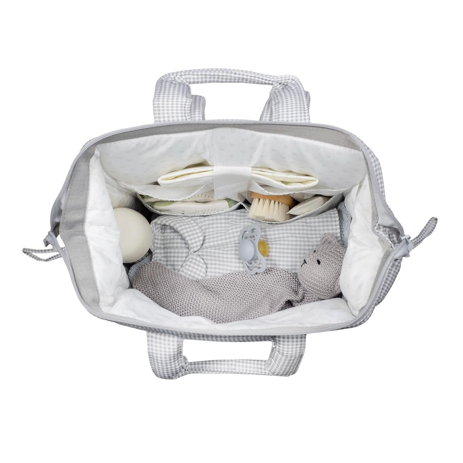 Mochila Little Bloom Vichy Gris - Imagen 6