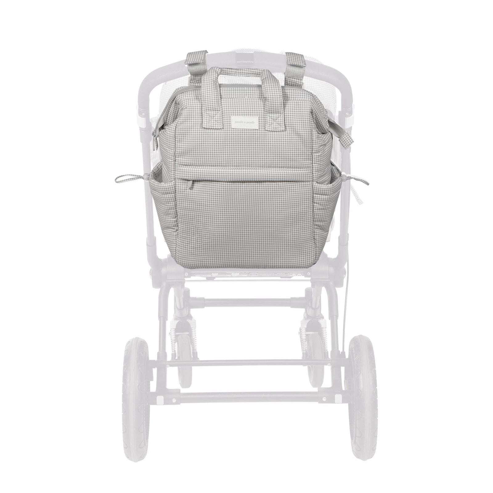 Mochila Little Bloom Vichy Gris - Imagen 7