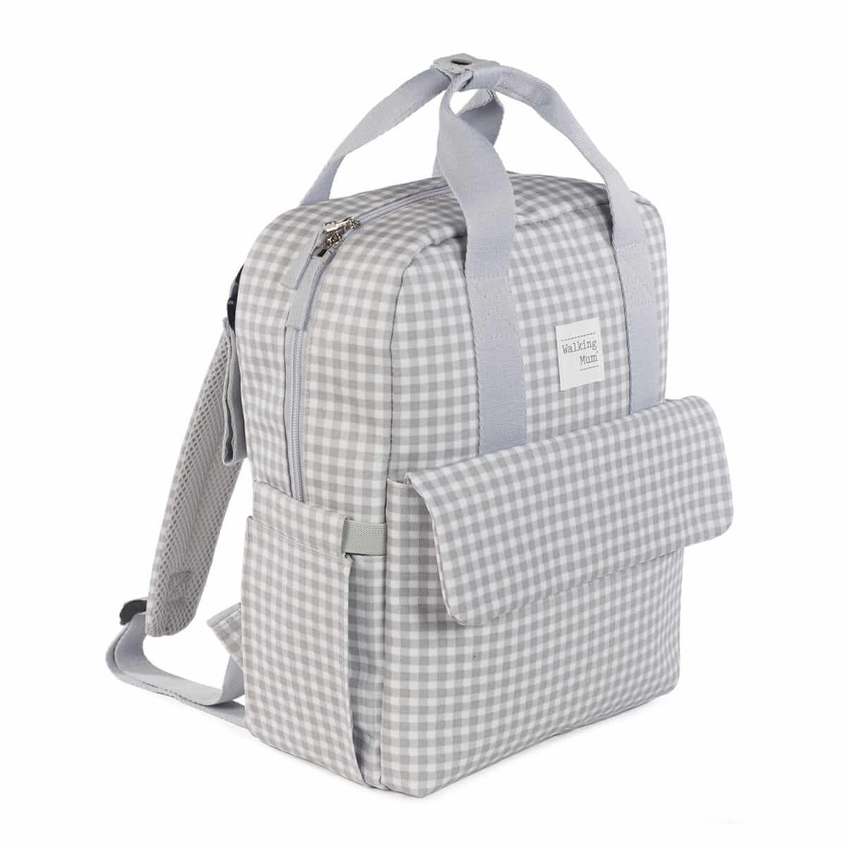 Mochila maternal I Love Vichy Gris - Imagen 1