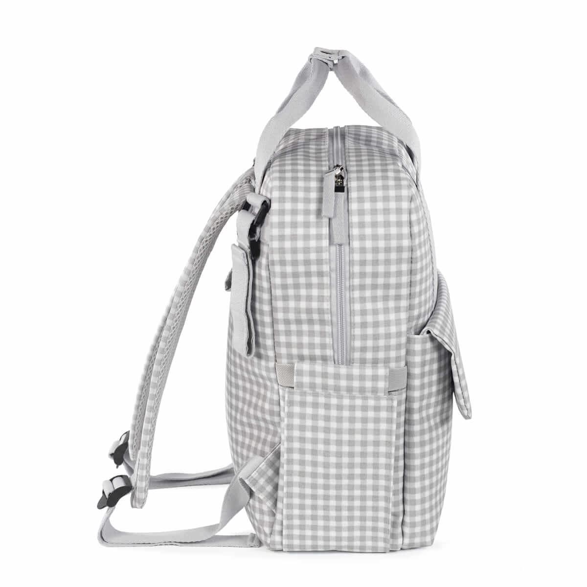 Mochila maternal I Love Vichy Gris - Imagen 3