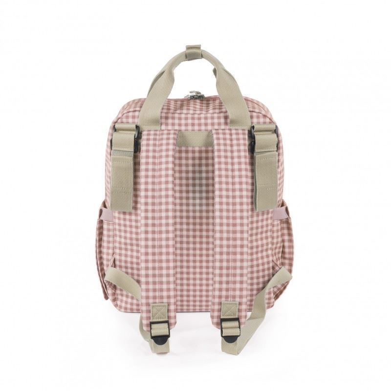 Mochila maternal I Love Vichy rosa - Imagen 4