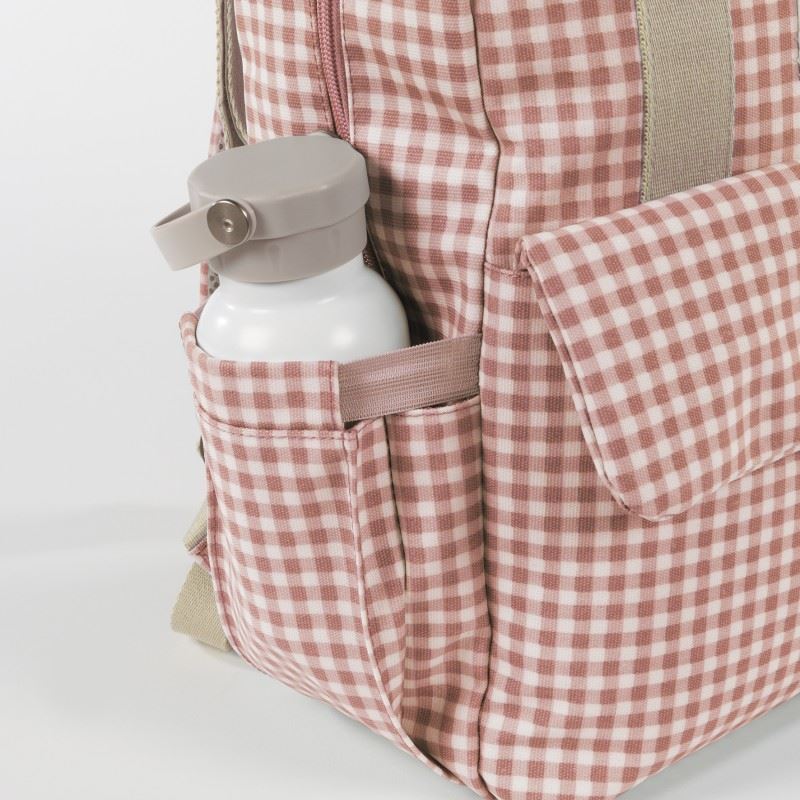 Mochila maternal I Love Vichy rosa - Imagen 6