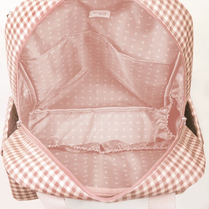 Mochila maternal I Love Vichy rosa - Imagen 7