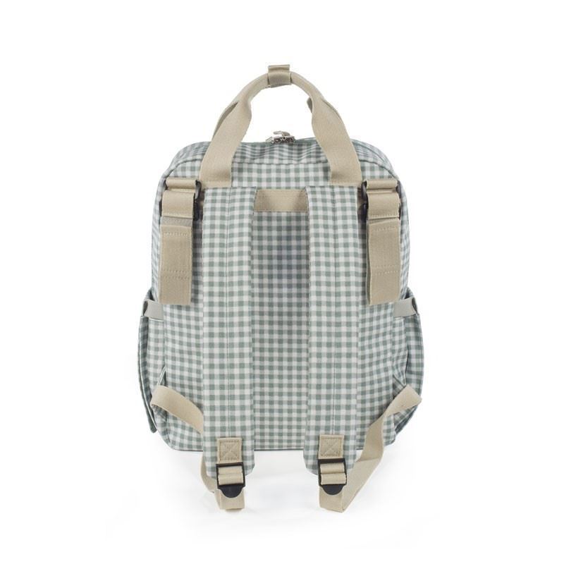 Mochila maternal I Love Vichy verde - Imagen 4