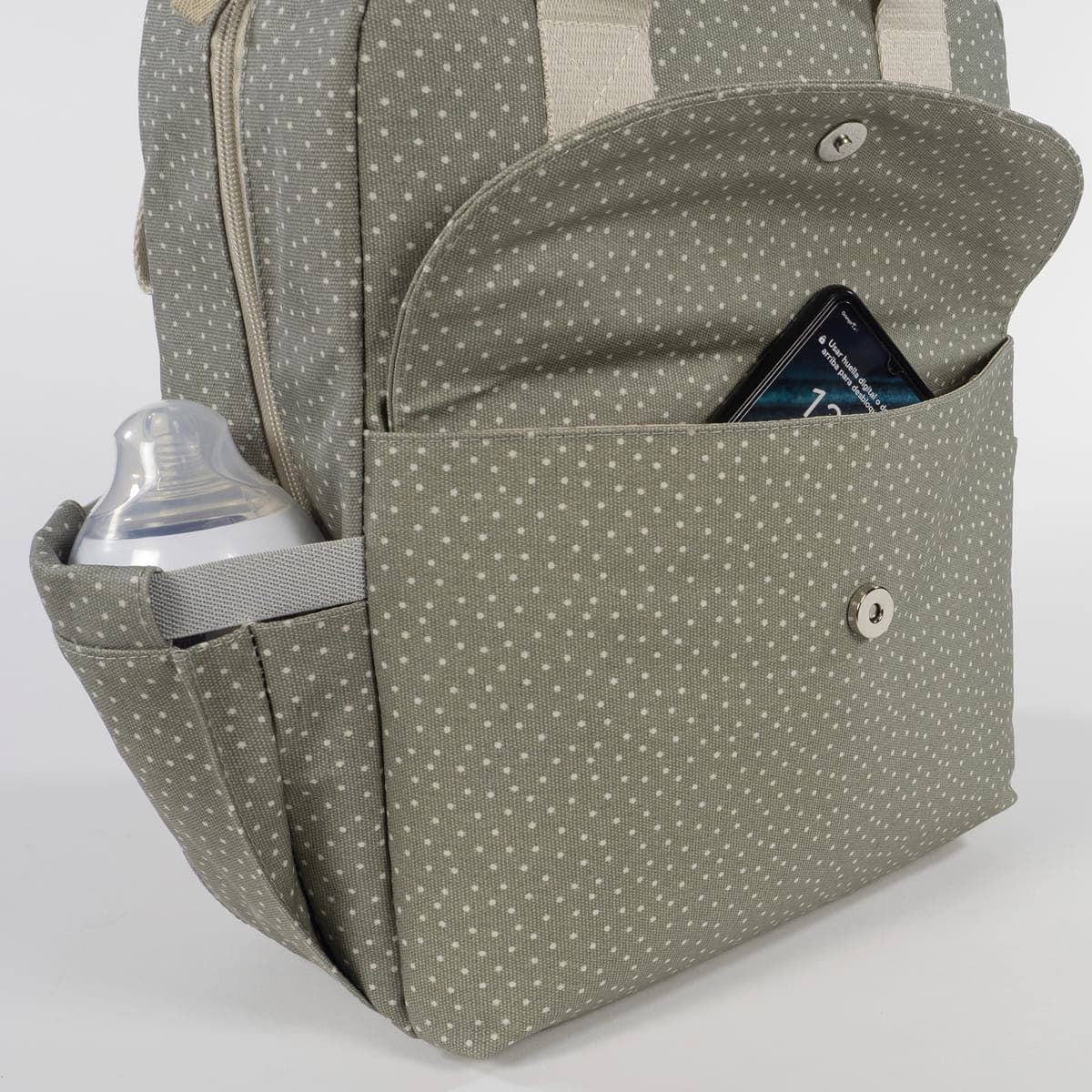 Mochila maternal Topito Poppy Musgo - Imagen 7