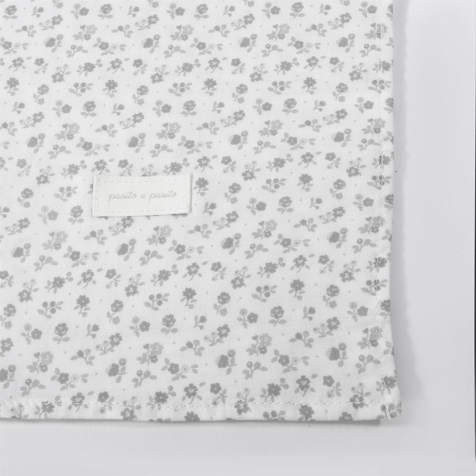 Muselina Little Bloom Flor Gris - Imagen 2