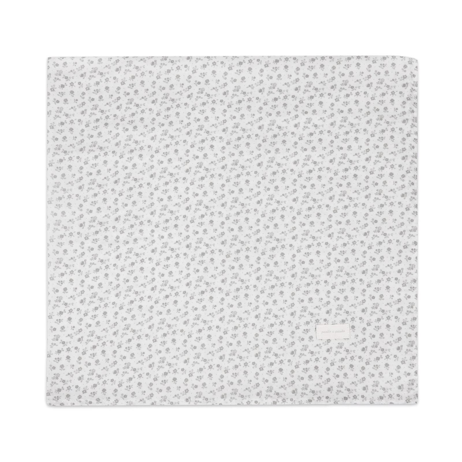 Muselina Little Bloom Flor Gris - Imagen 3