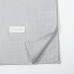 Muselina Little Bloom Vichy Gris - Imagen 2