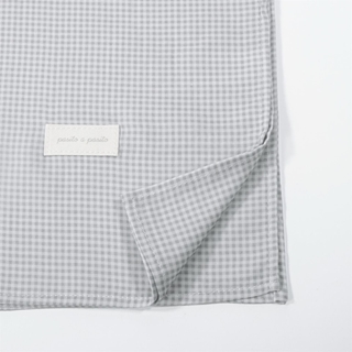 Muselina Little Bloom Vichy Gris - Imagen 2