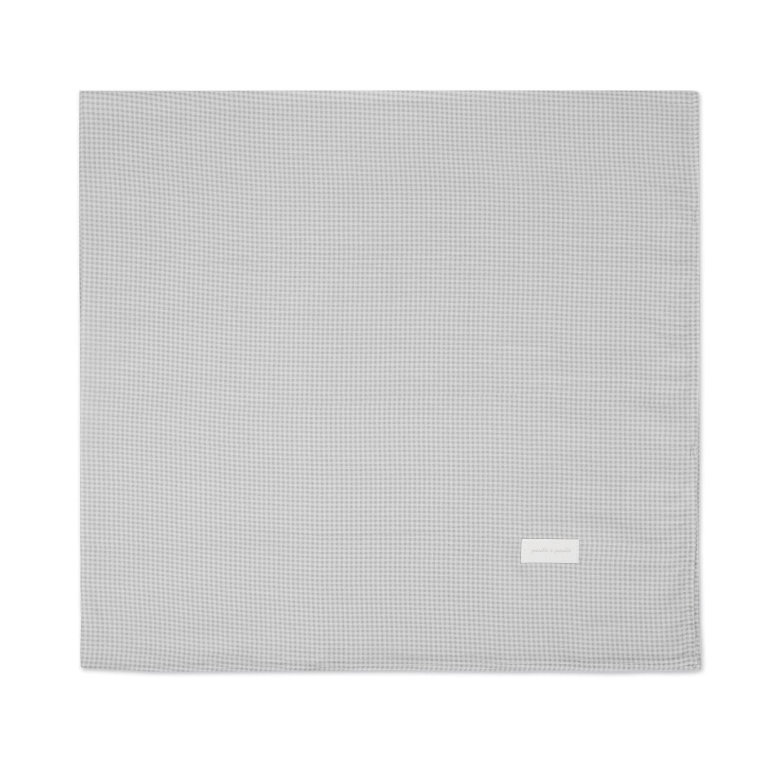 Muselina Little Bloom Vichy Gris - Imagen 3