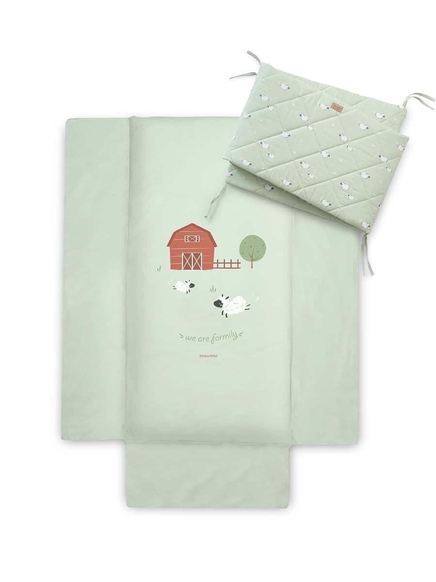 Pack Funda Nórdica + Relleno + Protector Cuna Funny Farm - Imagen 1