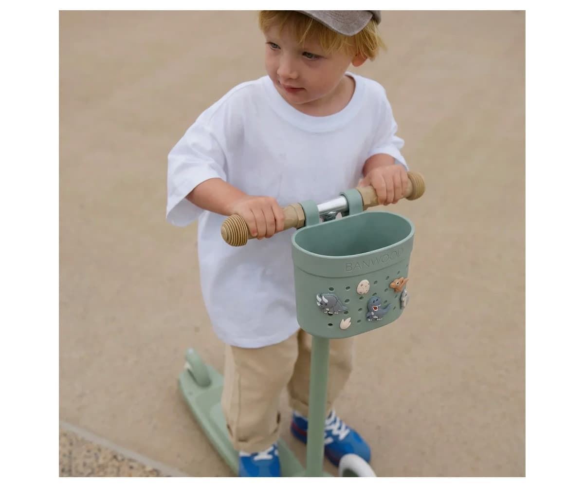 Patinete Banwood Eco + Cesta Pin & Ride + Pines Decorativos - Imagen 3