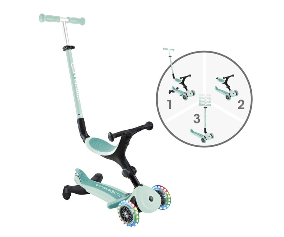 Patinete Go Up Active Luces 360º Menta Globber - Imagen 2