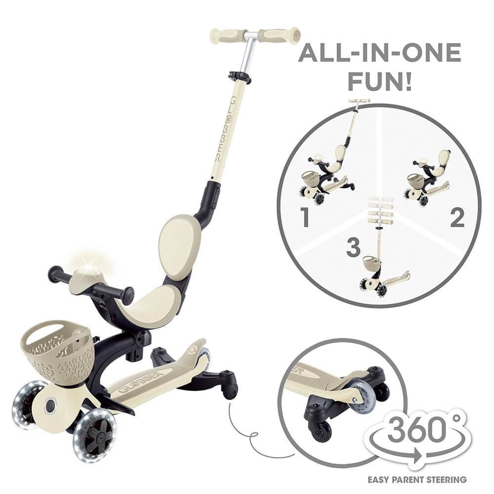 Patinete Go Up Baby Luces 360 Taupe - Imagen 3
