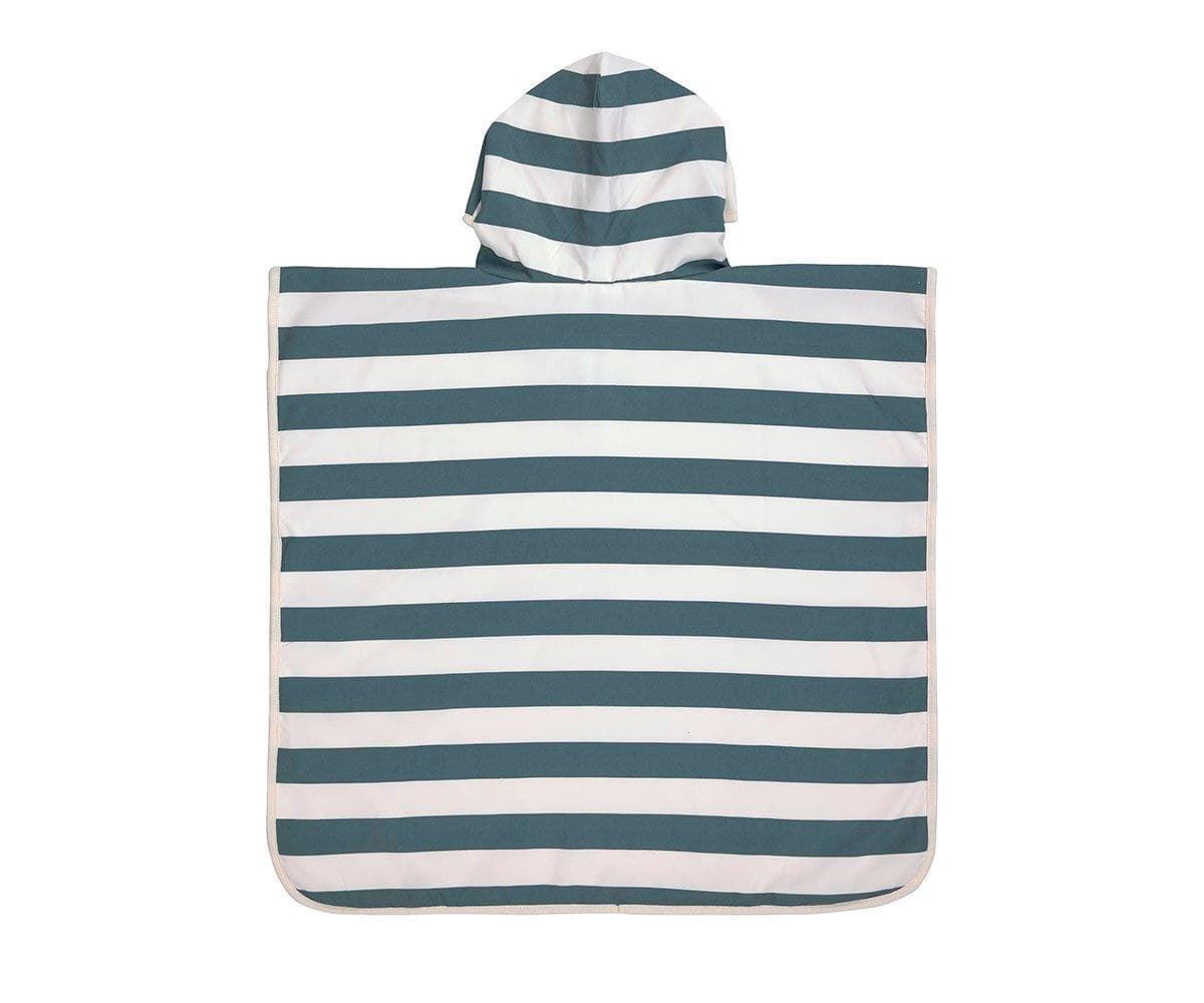 Poncho para Baño Stripes Milky/Blue - Imagen 1