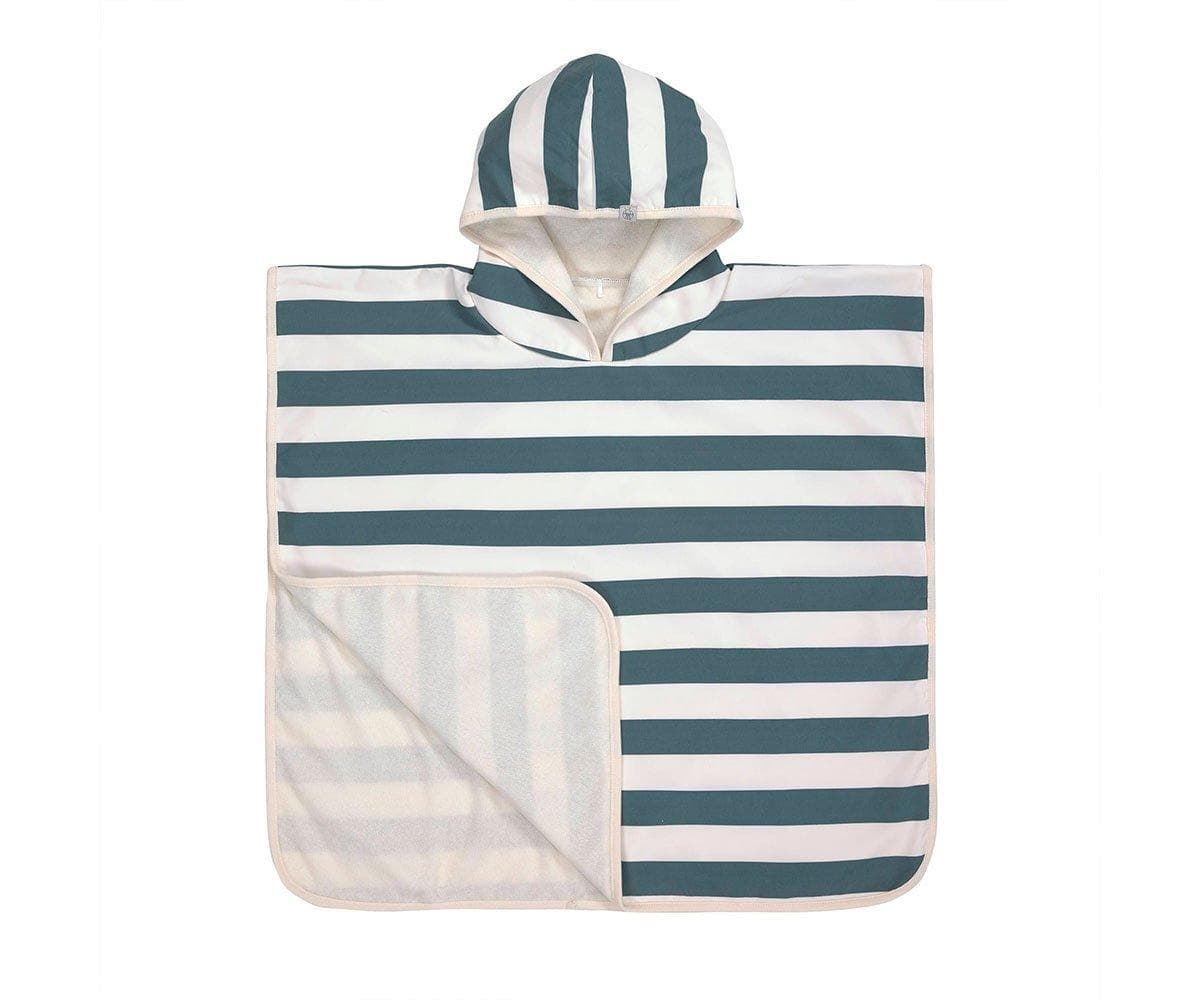 Poncho para Baño Stripes Milky/Blue - Imagen 2