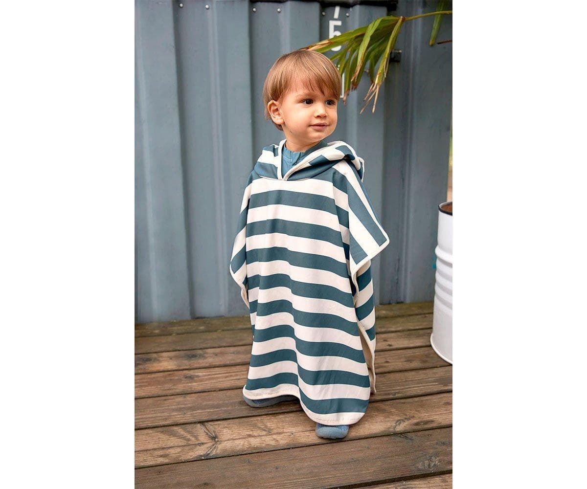 Poncho para Baño Stripes Milky/Blue - Imagen 4