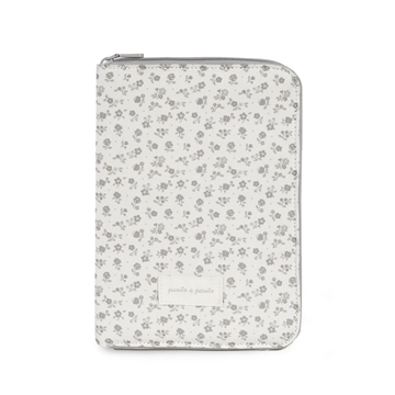 Portadocumentos Little Bloom Flor Gris - Imagen 1
