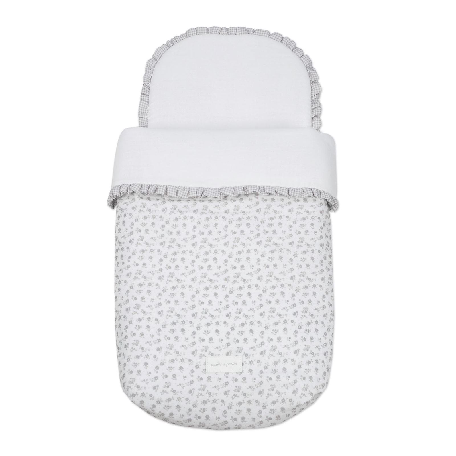 Saco Cuco Little Bloom Flor Gris - Imagen 1