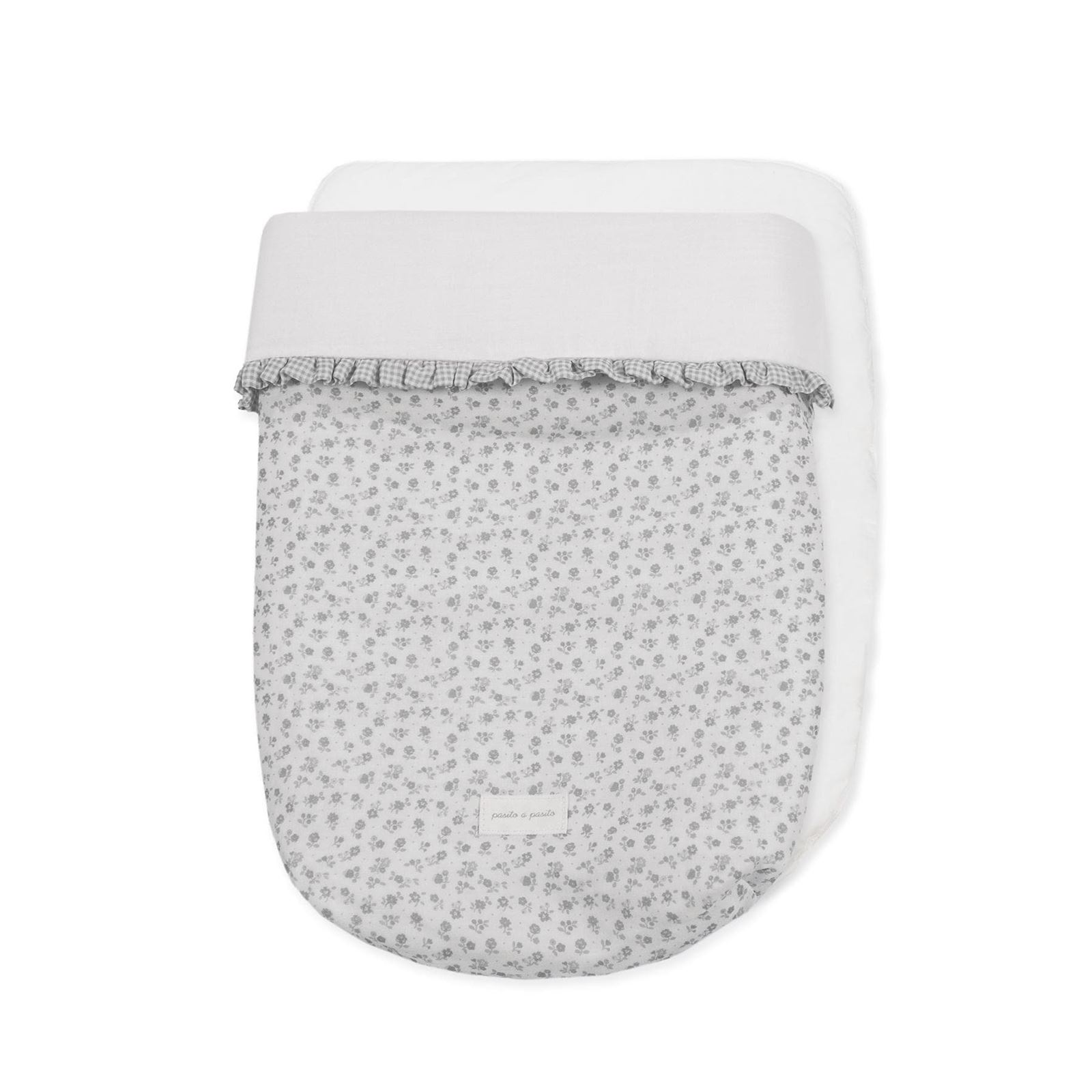 Saco Cuco Little Bloom Flor Gris - Imagen 4