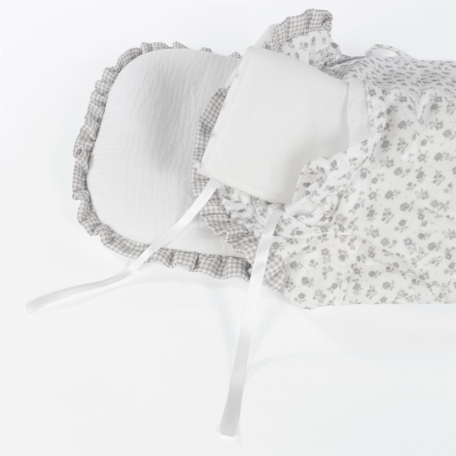 Saco Cuco Little Bloom Flor Gris - Imagen 5