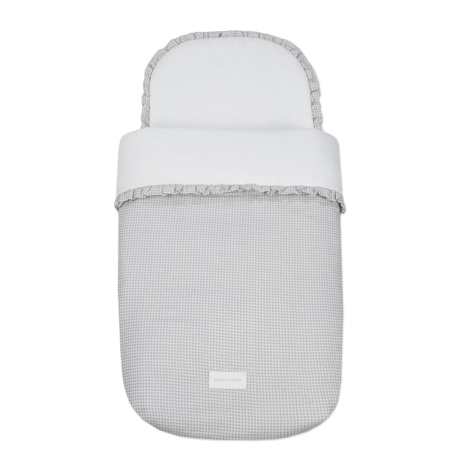 Saco Cuco Little Bloom Vichy Gris - Imagen 1