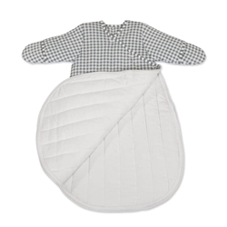 Saco Dormir Praliné Vichy/Rayas Matcha - Imagen 2