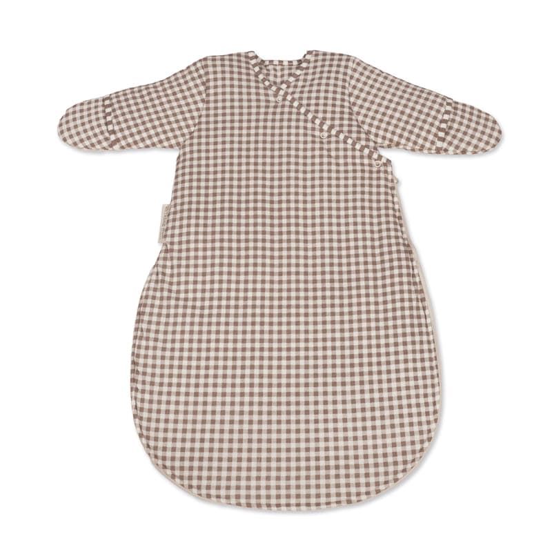 Saco Dormir Praliné Vichy/Rayas Moka - Imagen 1