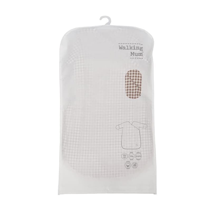 Saco Dormir Praliné Vichy/Rayas Moka - Imagen 4