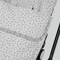 Saco Silla Entretiempo Little Bloom Flor Gris - Imagen 2