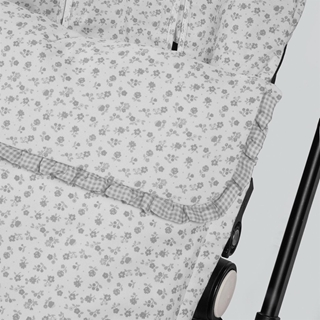 Saco Silla Entretiempo Little Bloom Flor Gris - Imagen 2