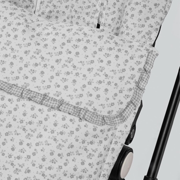 Saco Silla Entretiempo Little Bloom Flor Gris - Imagen 2