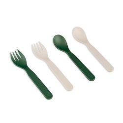 Set 2 Juegos de Cubiertos PLA Verde/Crema - Imagen 2