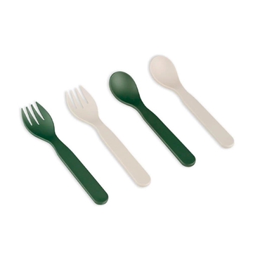 Set 2 Juegos de Cubiertos PLA Verde/Crema - Imagen 2