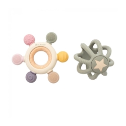 Set de 2 Mordedores Sensoriales Silicona Pink - Imagen 1