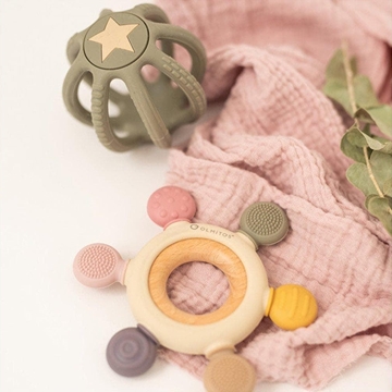 Set de 2 Mordedores Sensoriales Silicona Pink - Imagen 2