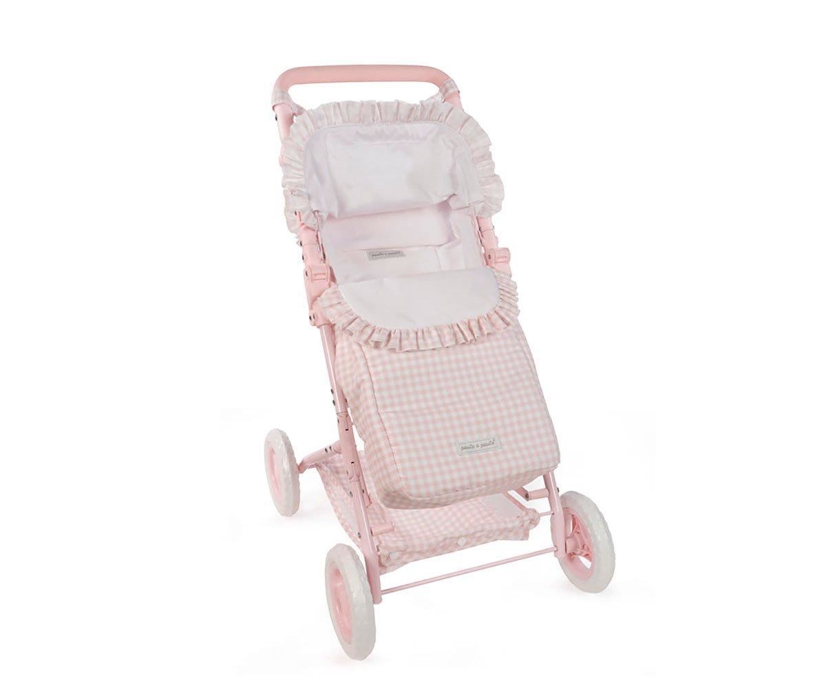 Silla para Muñecas con Saco Tom Vichy Rosa - Imagen 1