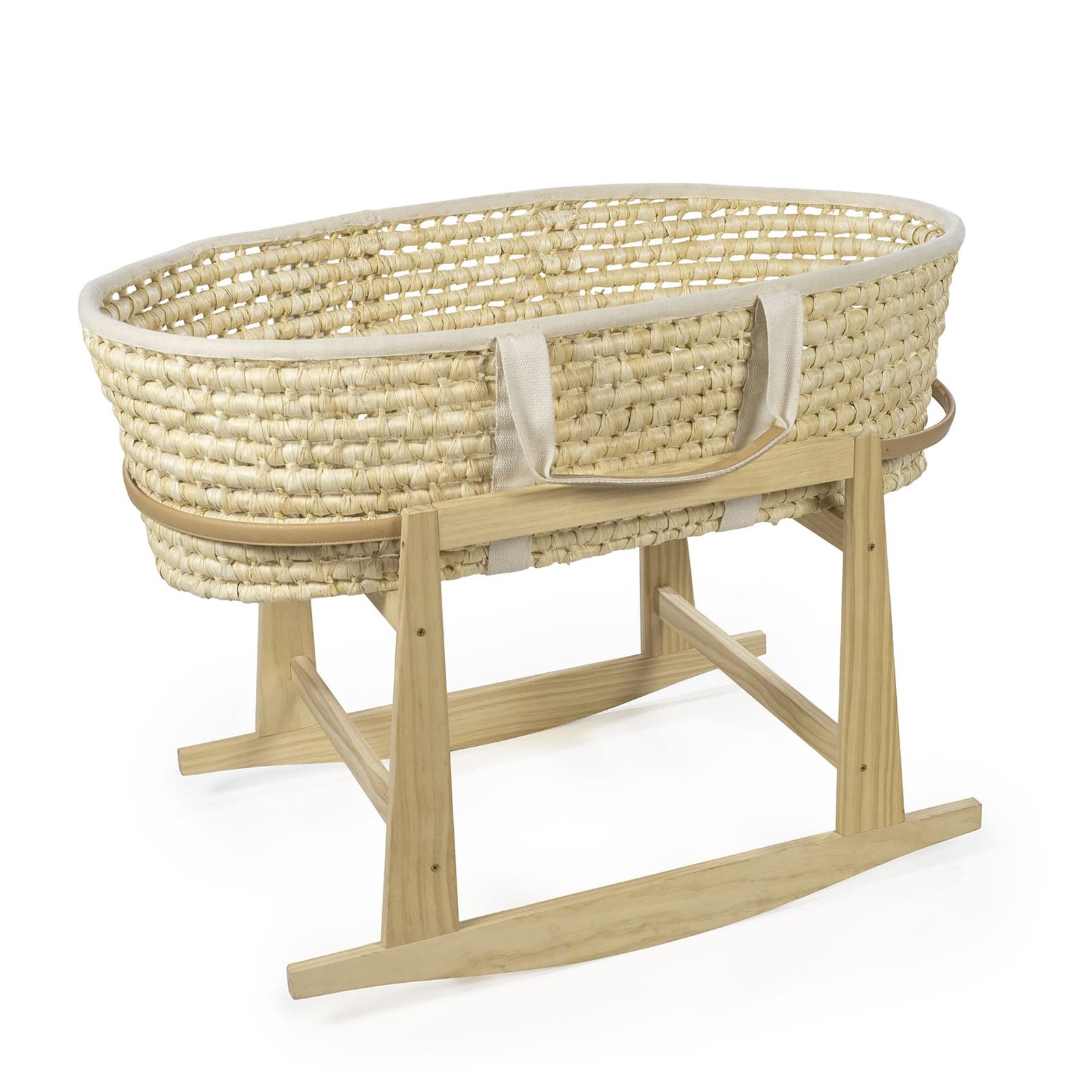 Soporte de Madera + Moisés de Mimbre + Vestiduras Little Bloom - Imagen 2