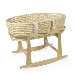 Soporte de Madera + Moisés de Mimbre + Vestiduras Little Bloom - Imagen 2